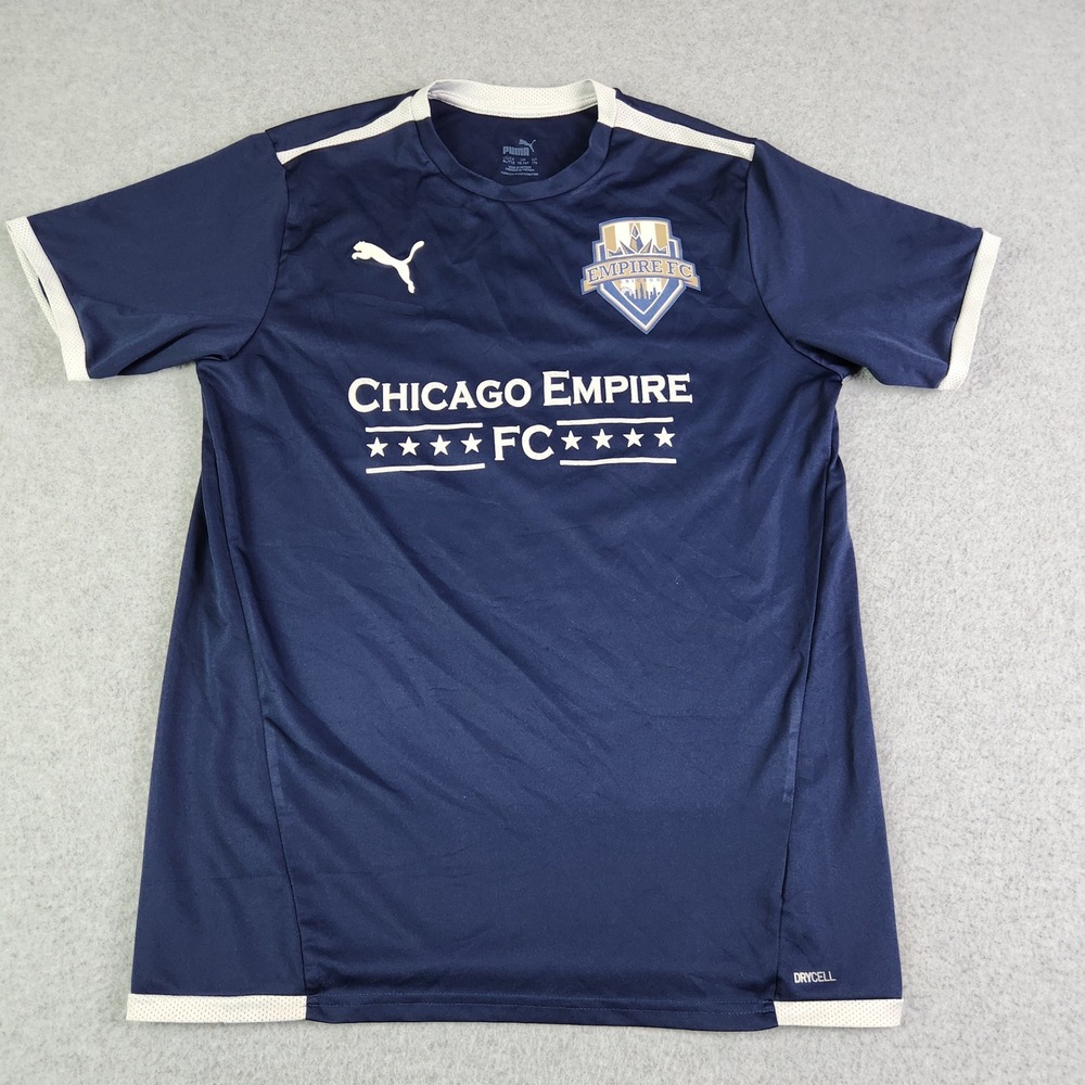 Chicago Empire FC Soccer Jersey Youth XL Navy Blue Puma Short Sleeve DryCell